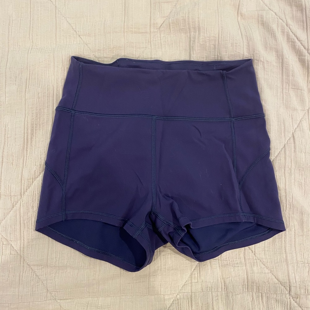 purple lululemon shorts